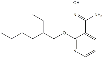 2-[(2-ethylhexyl)oxy]-N'-hydroxypyridine-3-carboximidamide Struktur