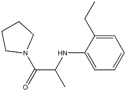 2-[(2-ethylphenyl)amino]-1-(pyrrolidin-1-yl)propan-1-one Struktur