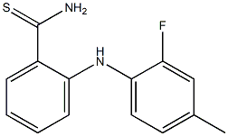 2-[(2-fluoro-4-methylphenyl)amino]benzene-1-carbothioamide Struktur