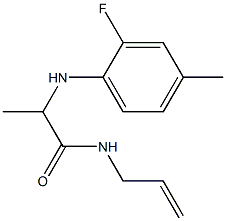 2-[(2-fluoro-4-methylphenyl)amino]-N-(prop-2-en-1-yl)propanamide Struktur