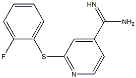 2-[(2-fluorophenyl)sulfanyl]pyridine-4-carboximidamide Struktur