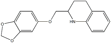 2-[(2H-1,3-benzodioxol-5-yloxy)methyl]-1,2,3,4-tetrahydroquinoline Struktur