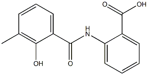 2-[(2-hydroxy-3-methylbenzene)amido]benzoic acid Struktur