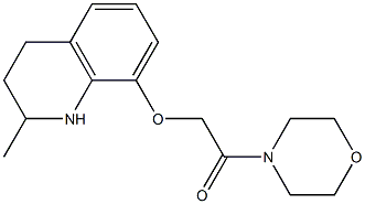 2-[(2-methyl-1,2,3,4-tetrahydroquinolin-8-yl)oxy]-1-(morpholin-4-yl)ethan-1-one Struktur