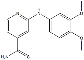 2-[(3,4-dimethoxyphenyl)amino]pyridine-4-carbothioamide Struktur