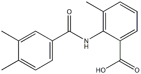 2-[(3,4-dimethylbenzene)amido]-3-methylbenzoic acid Struktur