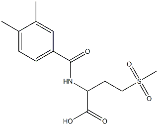 2-[(3,4-dimethylphenyl)formamido]-4-methanesulfonylbutanoic acid Struktur