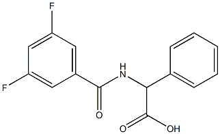 2-[(3,5-difluorophenyl)formamido]-2-phenylacetic acid Struktur