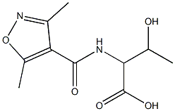 2-[(3,5-dimethyl-1,2-oxazol-4-yl)formamido]-3-hydroxybutanoic acid Struktur