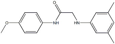 2-[(3,5-dimethylphenyl)amino]-N-(4-methoxyphenyl)acetamide Struktur