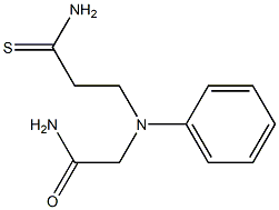 2-[(3-amino-3-thioxopropyl)(phenyl)amino]acetamide Struktur