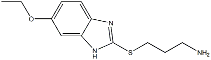 2-[(3-aminopropyl)sulfanyl]-6-ethoxy-1H-1,3-benzodiazole Struktur