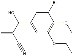 2-[(3-bromo-5-ethoxy-4-methoxyphenyl)(hydroxy)methyl]prop-2-enenitrile Struktur