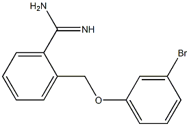 2-[(3-bromophenoxy)methyl]benzenecarboximidamide Struktur