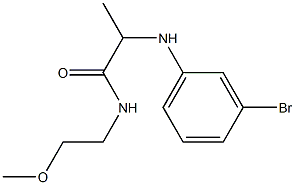 2-[(3-bromophenyl)amino]-N-(2-methoxyethyl)propanamide Struktur