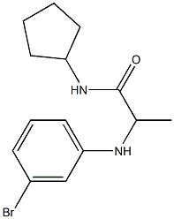 2-[(3-bromophenyl)amino]-N-cyclopentylpropanamide Struktur