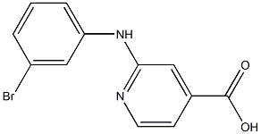 2-[(3-bromophenyl)amino]pyridine-4-carboxylic acid Struktur