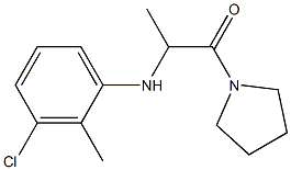 2-[(3-chloro-2-methylphenyl)amino]-1-(pyrrolidin-1-yl)propan-1-one Struktur