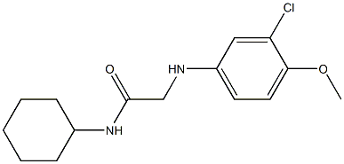 2-[(3-chloro-4-methoxyphenyl)amino]-N-cyclohexylacetamide Struktur