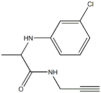 2-[(3-chlorophenyl)amino]-N-(prop-2-yn-1-yl)propanamide Struktur