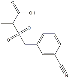 2-[(3-cyanobenzyl)sulfonyl]propanoic acid Struktur