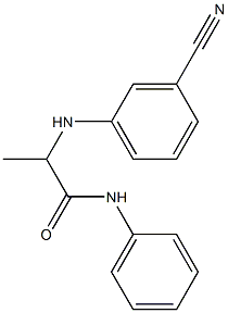 2-[(3-cyanophenyl)amino]-N-phenylpropanamide Struktur