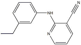 2-[(3-ethylphenyl)amino]pyridine-3-carbonitrile Struktur