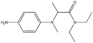 2-[(4-aminophenyl)(methyl)amino]-N,N-diethylpropanamide Struktur