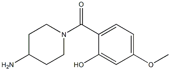 2-[(4-aminopiperidin-1-yl)carbonyl]-5-methoxyphenol Struktur