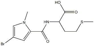 2-[(4-bromo-1-methyl-1H-pyrrol-2-yl)formamido]-4-(methylsulfanyl)butanoic acid Struktur