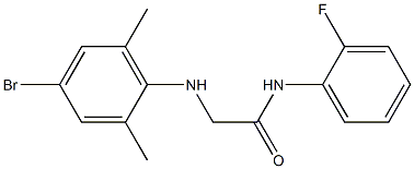 2-[(4-bromo-2,6-dimethylphenyl)amino]-N-(2-fluorophenyl)acetamide Struktur