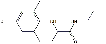 2-[(4-bromo-2,6-dimethylphenyl)amino]-N-propylpropanamide Struktur