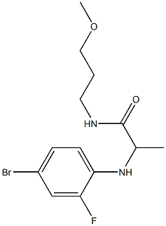 2-[(4-bromo-2-fluorophenyl)amino]-N-(3-methoxypropyl)propanamide Struktur