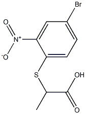 2-[(4-bromo-2-nitrophenyl)thio]propanoic acid Struktur