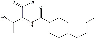 2-[(4-butylcyclohexyl)formamido]-3-hydroxybutanoic acid Struktur