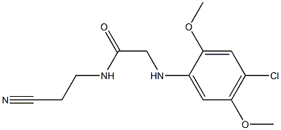 2-[(4-chloro-2,5-dimethoxyphenyl)amino]-N-(2-cyanoethyl)acetamide Struktur