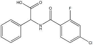 2-[(4-chloro-2-fluorophenyl)formamido]-2-phenylacetic acid Struktur