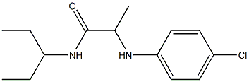 2-[(4-chlorophenyl)amino]-N-(pentan-3-yl)propanamide Struktur