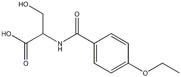 2-[(4-ethoxyphenyl)formamido]-3-hydroxypropanoic acid Struktur