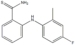 2-[(4-fluoro-2-methylphenyl)amino]benzene-1-carbothioamide Struktur