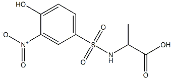 2-[(4-hydroxy-3-nitrobenzene)sulfonamido]propanoic acid Struktur