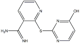 2-[(4-hydroxypyrimidin-2-yl)sulfanyl]pyridine-3-carboximidamide Struktur