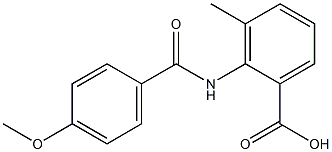 2-[(4-methoxybenzoyl)amino]-3-methylbenzoic acid Struktur