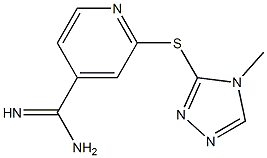 2-[(4-methyl-4H-1,2,4-triazol-3-yl)sulfanyl]pyridine-4-carboximidamide Struktur