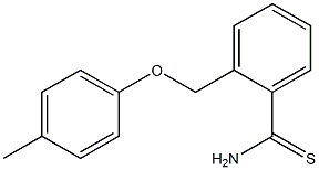 2-[(4-methylphenoxy)methyl]benzenecarbothioamide Struktur