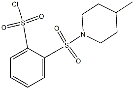 2-[(4-methylpiperidine-1-)sulfonyl]benzene-1-sulfonyl chloride Struktur