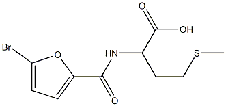 2-[(5-bromo-2-furoyl)amino]-4-(methylthio)butanoic acid Struktur