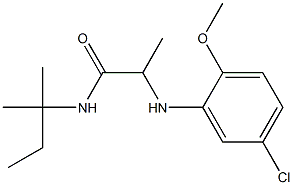 2-[(5-chloro-2-methoxyphenyl)amino]-N-(2-methylbutan-2-yl)propanamide Struktur