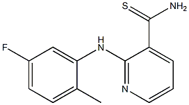 2-[(5-fluoro-2-methylphenyl)amino]pyridine-3-carbothioamide Struktur