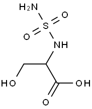 2-[(aminosulfonyl)amino]-3-hydroxypropanoic acid Struktur